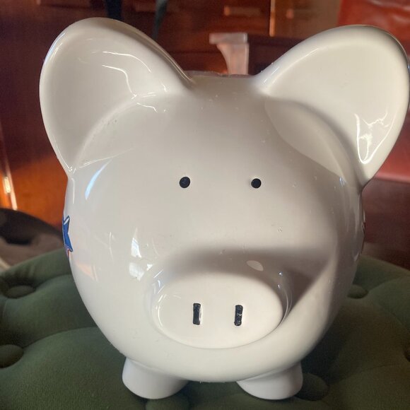 Ceramic Kids Baseball Piggy Bank NORDSTROMS EUC - Picture 2 of 8